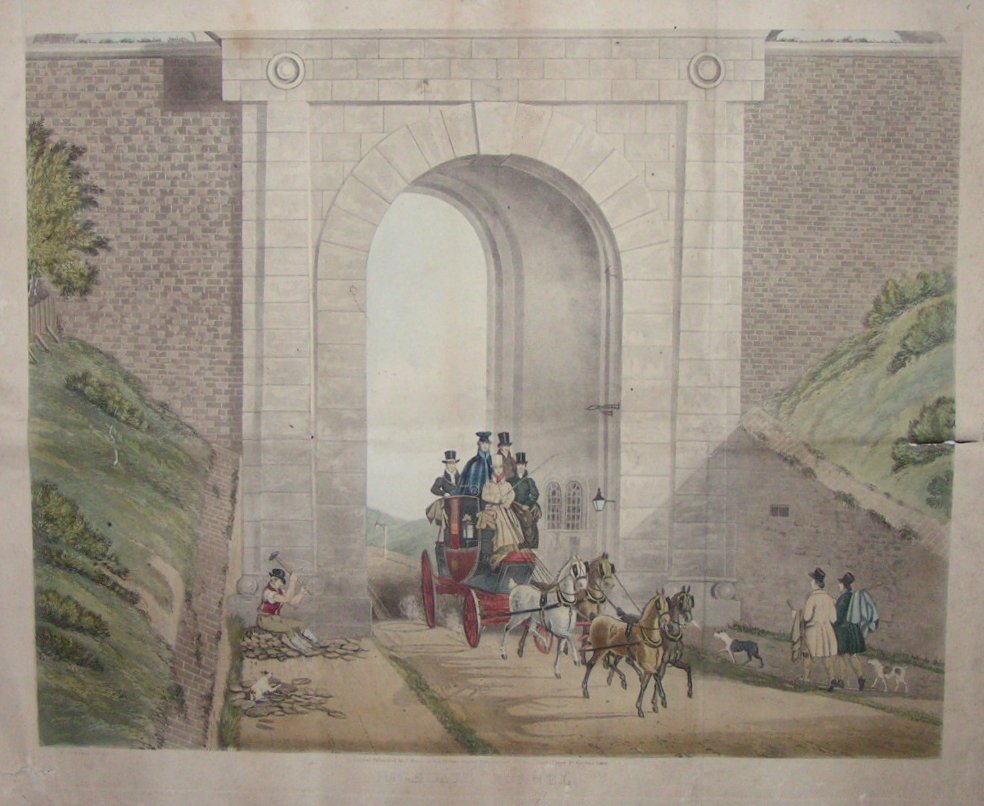 Aquatint - Highgate Tunnel - Hunt